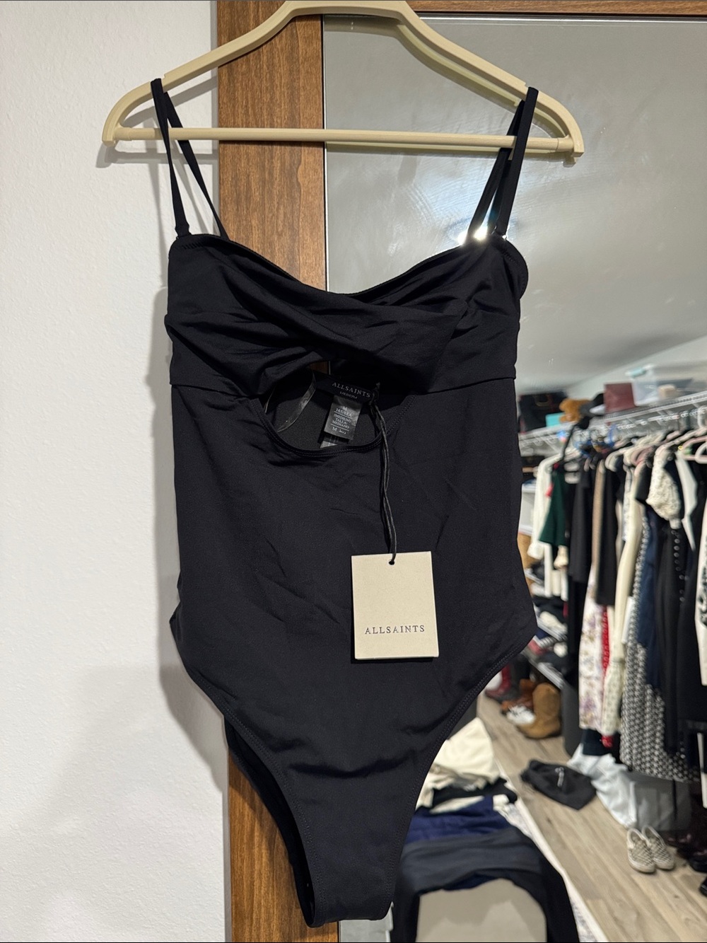 AllSaints Black One-Piece Swimsuit
